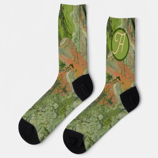 Modernes Camouflage Design Fügen Sie Ihren ersten  Socken (Linkes Detail)