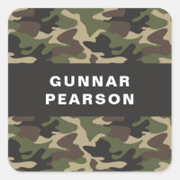 Modernes Camouflage Muster Name Schwarz