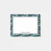 Modernes Camouflage-Muster Name Schwarze Post-it-N Post-it Klebezettel (Vorderseite)