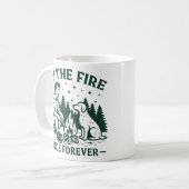 Modernes Camping am Feuer Kaffeetasse (Vorderseite Links)