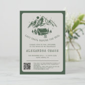 Modernes Camping Bachelorette Wochenende Einladung (Stehend Vorderseite)