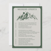 Modernes Camping Bachelorette Wochenende Einladung (Rückseite)