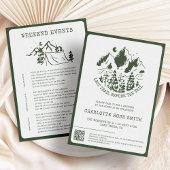 Modernes Camping Bachelorette Wochenende Einladung