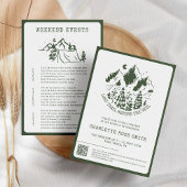 Modernes Camping Bachelorette Wochenende Einladung