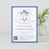 Modernes Camping Bachelorette Wochenende Einladung (Stehend Vorderseite)