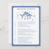 Modernes Camping Bachelorette Wochenende Einladung (Rückseite)