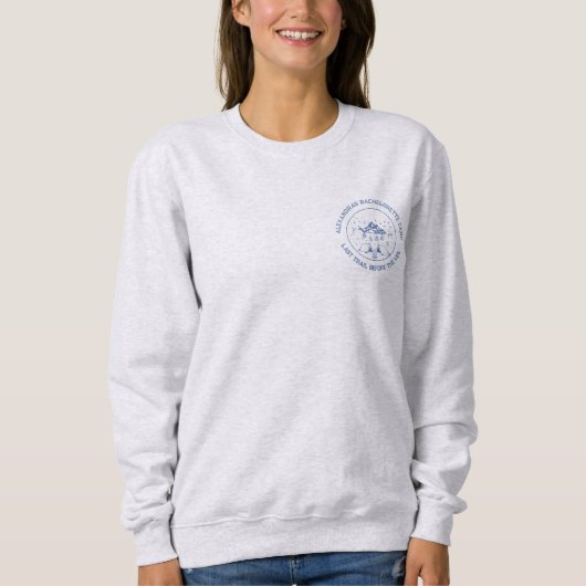 Modernes Camping Weekend Bachelorette Sweatshirt (Vorderseite)