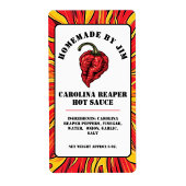 Modernes Carolina Sensenmann Pepper Hot Sauce Labe