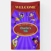 Modernes Cartoon Circus Begrüßungsbanner Banner (Vertikal)