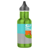 Modernes Cartoon Haus Wasserflasche aus dem Mittel (Links)