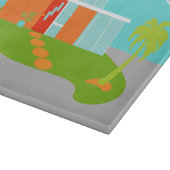 Modernes Cartoon House Cutting Board aus dem Mitte Schneidebrett (Ecke)