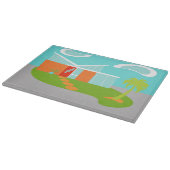 Modernes Cartoon House Cutting Board aus dem Mitte Schneidebrett (Ecke)