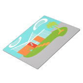 Modernes Cartoon House Notepad im Mittelalter Notizblock (angewinkelt)