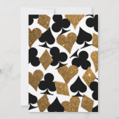 Modernes Casino Gold Glitzer Einladung zur Hochzei (Rückseite)