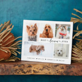 Modernes Cat & Dog Mama Geschenk Beste Pelze Mama  Fotoplatte (Seite)