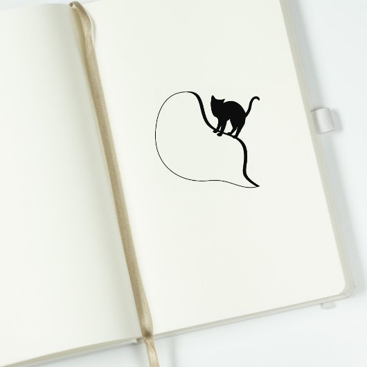 Modernes Cat Journal Gummistempel