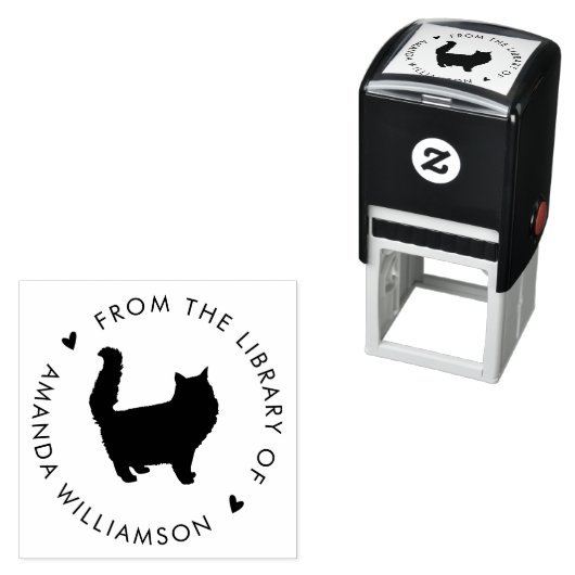 Modernes CAT Lover Custom Library Book Permastempel (Beispiel)