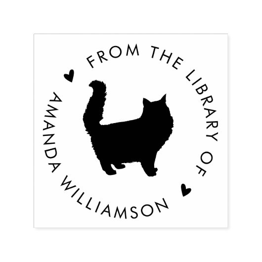 Modernes CAT Lover Custom Library Book Permastempel (Design)