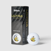 Modernes Cat Sunflower Monogram Golfball (Verpackungen)