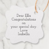 Modernes Celebrate Gold Geschenkanhänger (Rückseite)