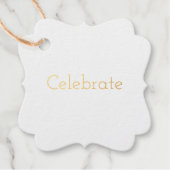 Modernes Celebrate Gold Geschenkanhänger (Vorderseite)
