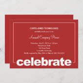 Modernes Celebration Corporate/Business Party Invi Einladung (Vorne/Hinten)