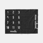 Modernes Chalkboard Baby Milestone Baby Blanket Fleecedecke (Vorderseite (Horizontal))