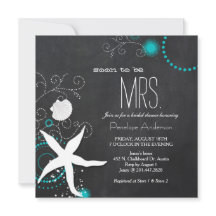 Modernes Chalkboard Beach Wedding Brautparty