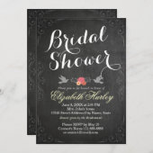 Modernes Chalkboard Brautparty Einladung (Vorne/Hinten)