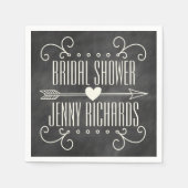 MODERNES CHALKBOARD BRAUTPARTY PAPIER NAPKINS SERVIETTE (Vorderseite)