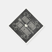 MODERNES CHALKBOARD BRAUTPARTY PAPIER NAPKINS SERVIETTE (Ecke)