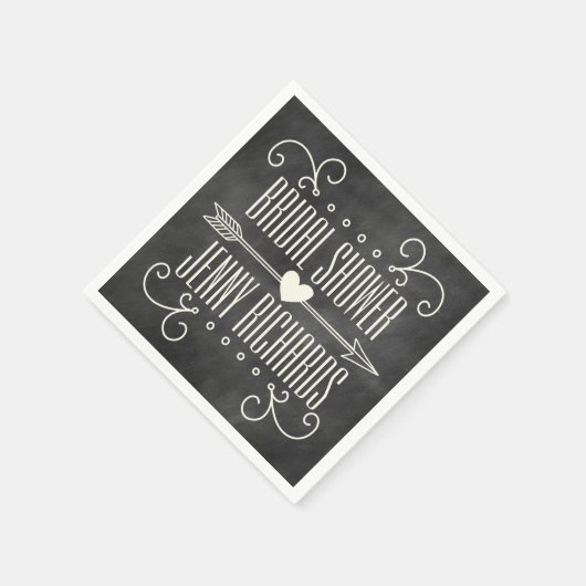 MODERNES CHALKBOARD BRAUTPARTY PAPIER NAPKINS SERVIETTE (Ecke)