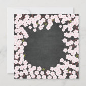 Modernes Chalkboard Cherry Blossom Brautparty Einladung (Rückseite)
