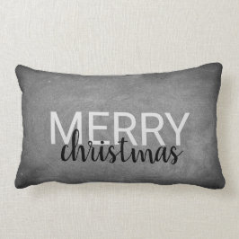 Modernes Chalkboard-Custom Frohe Weihnachtsschrift Lendenkissen