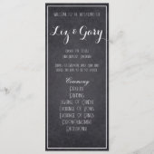 Modernes Chalkboard-Hochzeitsprogramm Programm (Vorderseite)