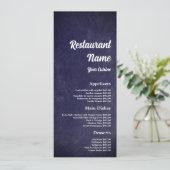 Modernes Chalkboard, Restaurant Slimline Menükarte (Stehend Vorderseite)