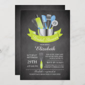 Modernes Chalkboard Stock Das Brautparty Küche Einladung (Vorne/Hinten)