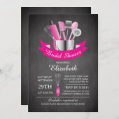 Modernes Chalkboard Stock Das Brautparty Küche Einladung (Vorne/Hinten)