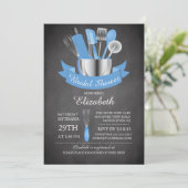 Modernes Chalkboard Stock Das Brautparty Küche Einladung (Stehend Vorderseite)