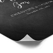 Modernes Chalkboard Wedding Hot Cocoa Bar Sign Poster (Ecke)