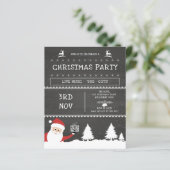 Modernes Chalkboard Weihnachten Party Einladung (Stehend Vorderseite)