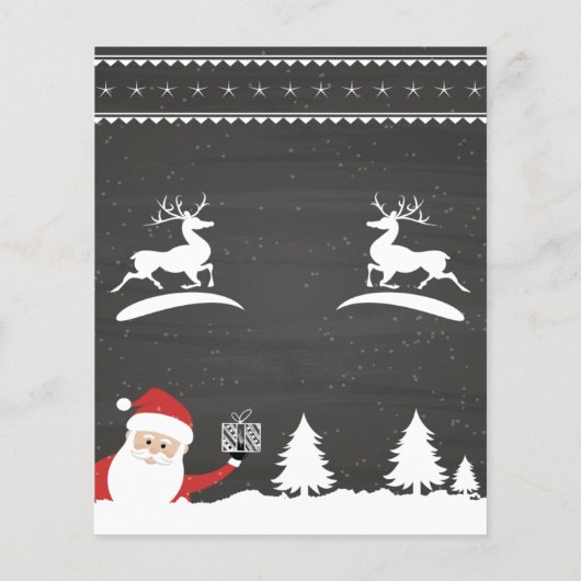 Modernes Chalkboard Weihnachten Party Einladung (Rückseite)