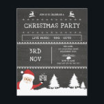 Modernes Chalkboard Weihnachten Party Einladung<br><div class="desc">Moderne Tafel Weihnachten Weihnachtsfeier Party Einladung.</div>