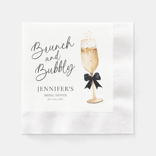 Modernes Champagner-Brautparty Serviette (Vorderseite)