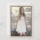 Modernes Champagner Foto Überraschung Sweet 16 Einladung (Rückseite)