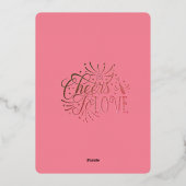 Modernes Champagner Rosé Before Vows Brautparty Folieneinladung (Rückseite)