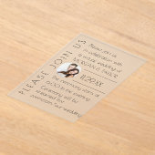 Modernes Champagner-Tonal Virtual Wedding, Foto Acryleinladungen (Ablage )