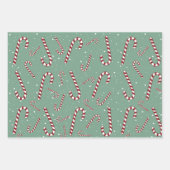 Modernes, charmantes Muster kariert grün l rot Xma Geschenkpapier Set (Vorderseite 2)