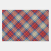 Modernes, charmantes Muster kariert grün l rot Xma Geschenkpapier Set (Vorderseite)