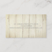 Modernes Charme, Hawaii Hibiskus, Holztextur Visitenkarte (Rückseite)